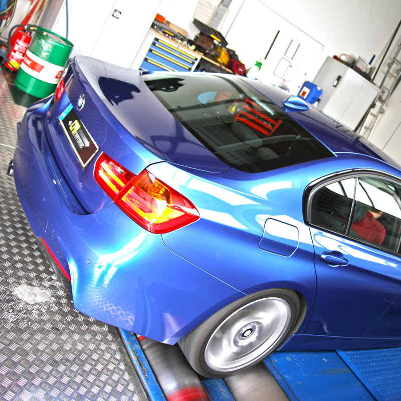 The BMW 120d on the dyno with the PowerBox read more