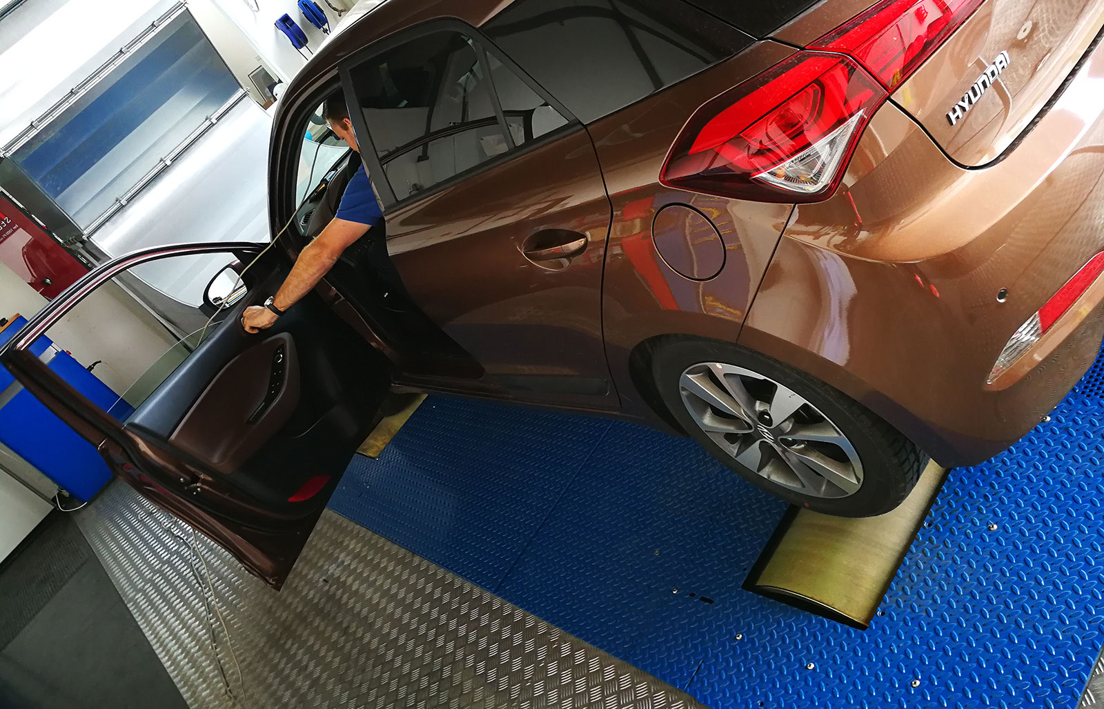 La Hyundai i20 sul banco di prova