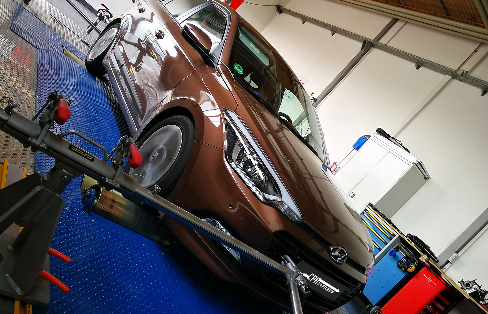 La Hyundai i20 sul banco di prova